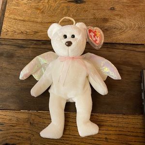 🆕 RARE 1998 TY Halo Angel Beanie Baby With Errors (Brown Nose)
